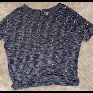 Black lane Bryant shirt with metal skulls 18/20